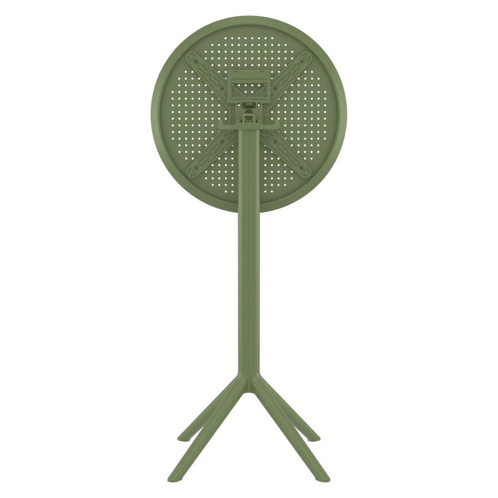 Compamia Sky Round Folding Bar Table 24 inch Black/Dark Gray/Taupe/Olive Green/White