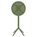 Compamia Sky Round Folding Bar Table 24 inch Black/Dark Gray/Taupe/Olive Green/White
