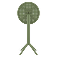 Compamia Sky Round Folding Bar Table 24 inch Black/Dark Gray/Taupe/Olive Green/White