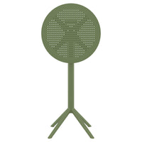 Compamia Sky Round Folding Bar Table 24 inch Black/Dark Gray/Taupe/Olive Green/White