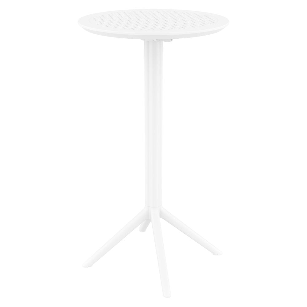 Compamia Sky Round Folding Bar Table 24 inch Black/Dark Gray/Taupe/Olive Green/White