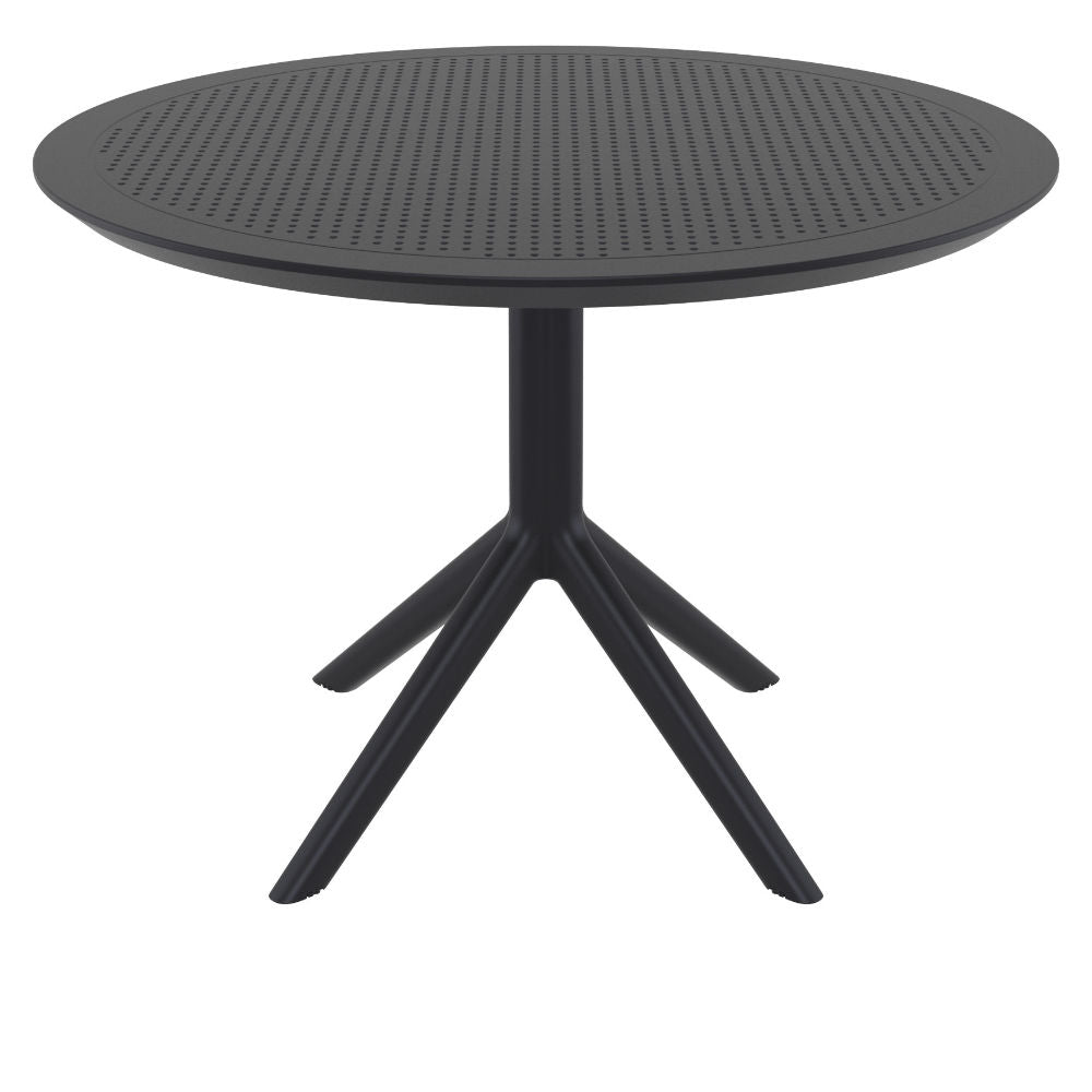 Compamia Sky Round Folding Table 42 inch Black/Dark Gray/Taupe/Olive Green/White