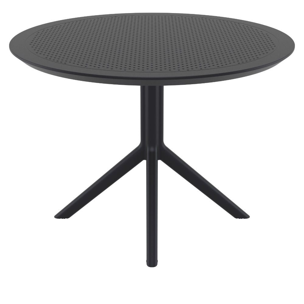 Compamia Sky Round Folding Table 42 inch Black/Dark Gray/Taupe/Olive Green/White
