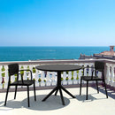Compamia Sky Round Folding Table 42 inch Black/Dark Gray/Taupe/Olive Green/White