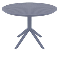 Compamia Sky Round Folding Table 42 inch Black/Dark Gray/Taupe/Olive Green/White