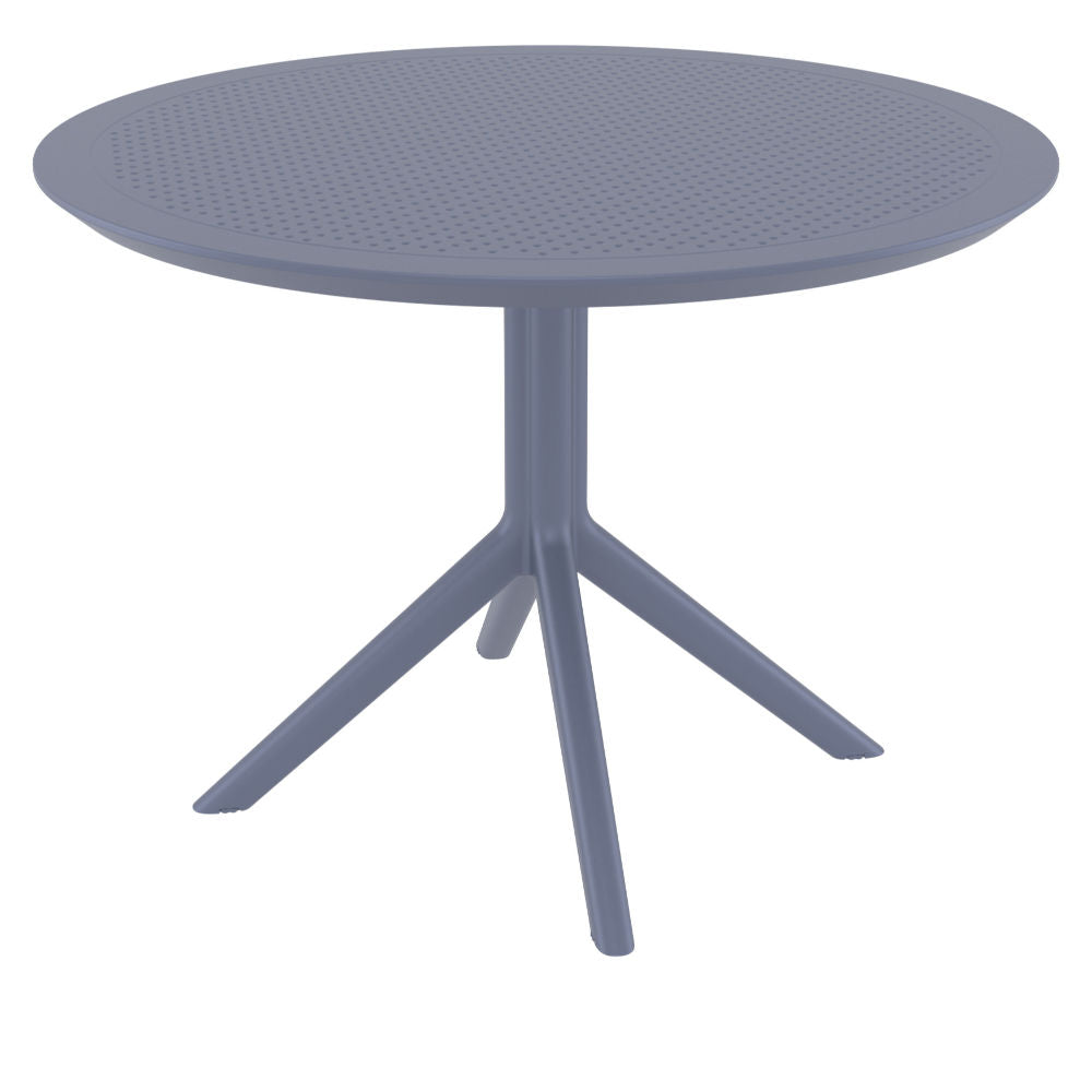 Compamia Sky Round Folding Table 42 inch Black/Dark Gray/Taupe/Olive Green/White