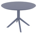 Compamia Sky Round Folding Table 42 inch Black/Dark Gray/Taupe/Olive Green/White