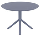 Compamia Sky Round Folding Table 42 inch Black/Dark Gray/Taupe/Olive Green/White