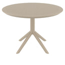 Compamia Sky Round Folding Table 42 inch Black/Dark Gray/Taupe/Olive Green/White