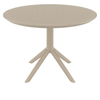 Compamia Sky Round Folding Table 42 inch Black/Dark Gray/Taupe/Olive Green/White