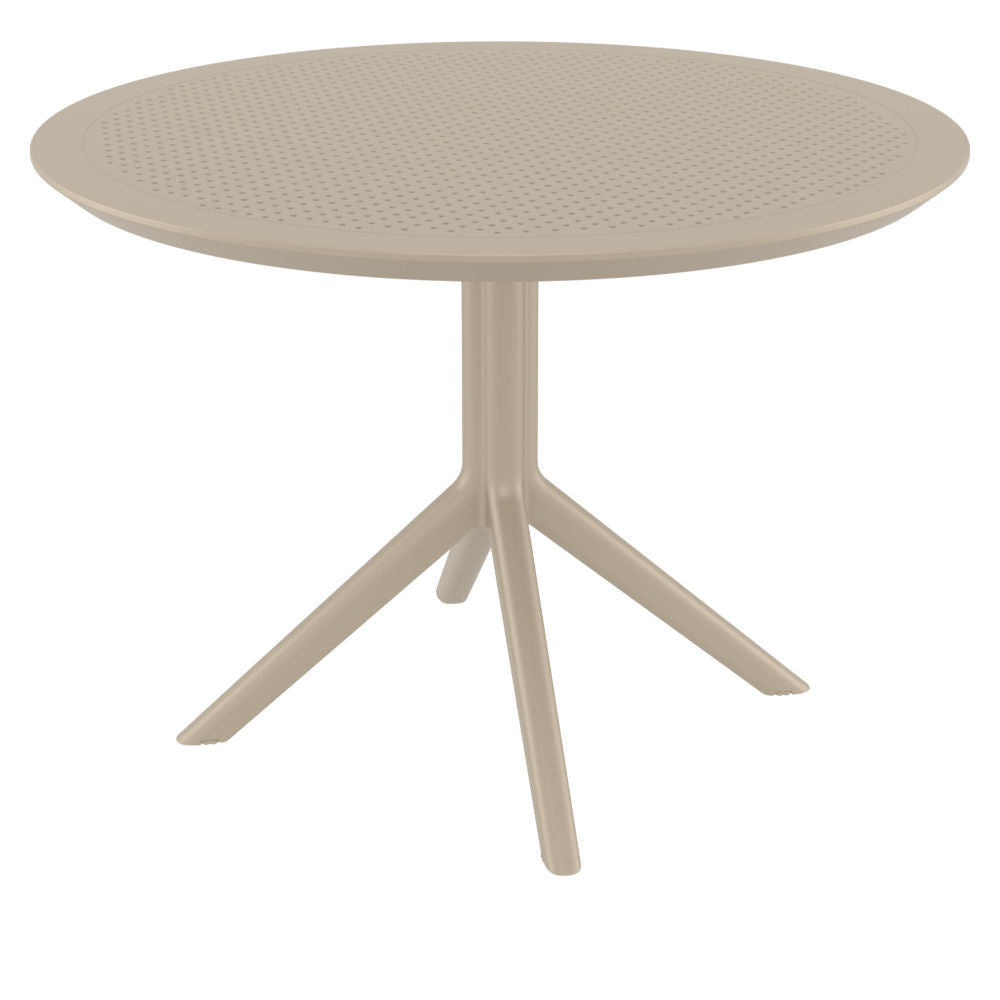 Compamia Sky Round Folding Table 42 inch Black/Dark Gray/Taupe/Olive Green/White