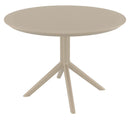 Compamia Sky Round Folding Table 42 inch Black/Dark Gray/Taupe/Olive Green/White