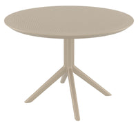 Compamia Sky Round Folding Table 42 inch Black/Dark Gray/Taupe/Olive Green/White