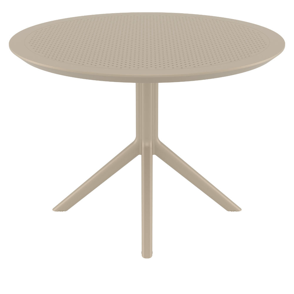 Compamia Sky Round Folding Table 42 inch Black/Dark Gray/Taupe/Olive Green/White