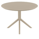 Compamia Sky Round Folding Table 42 inch Black/Dark Gray/Taupe/Olive Green/White
