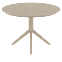 Compamia Sky Round Folding Table 42 inch Black/Dark Gray/Taupe/Olive Green/White