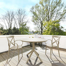 Compamia Sky Round Folding Table 42 inch Black/Dark Gray/Taupe/Olive Green/White