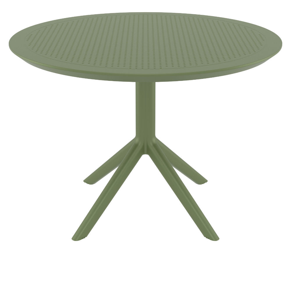 Compamia Sky Round Folding Table 42 inch Black/Dark Gray/Taupe/Olive Green/White