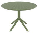 Compamia Sky Round Folding Table 42 inch Black/Dark Gray/Taupe/Olive Green/White
