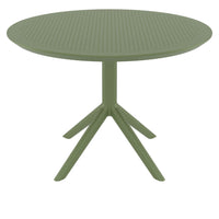Compamia Sky Round Folding Table 42 inch Black/Dark Gray/Taupe/Olive Green/White