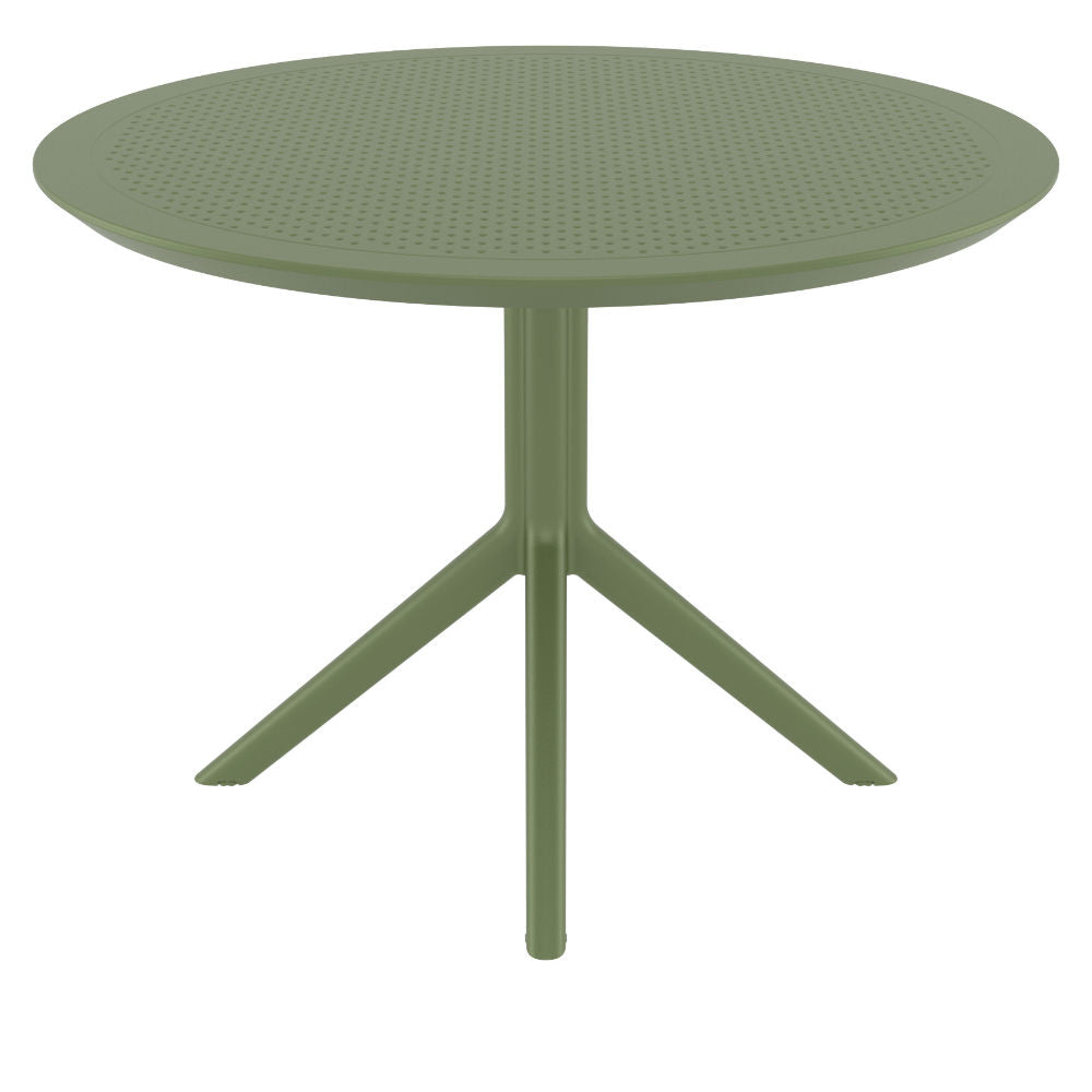 Compamia Sky Round Folding Table 42 inch Black/Dark Gray/Taupe/Olive Green/White