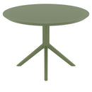 Compamia Sky Round Folding Table 42 inch Black/Dark Gray/Taupe/Olive Green/White
