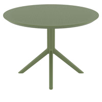 Compamia Sky Round Folding Table 42 inch Black/Dark Gray/Taupe/Olive Green/White