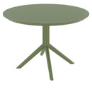 Compamia Sky Round Folding Table 42 inch Black/Dark Gray/Taupe/Olive Green/White