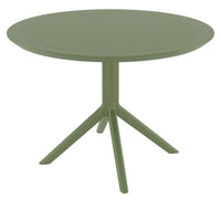 Compamia Sky Round Folding Table 42 inch Black/Dark Gray/Taupe/Olive Green/White
