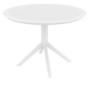 Compamia Sky Round Folding Table 42 inch Black/Dark Gray/Taupe/Olive Green/White