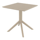Compamia Loft Bistro Set 3 Piece with 27 inch Table Top in Black/Dark Gray/Taupe/Olive Green/White