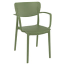 Compamia Loft Bistro Set 3 Piece with 27 inch Table Top in Black/Dark Gray/Taupe/Olive Green/White