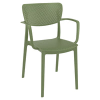 Compamia Loft Bistro Set 3 Piece with 27 inch Table Top in Black/Dark Gray/Taupe/Olive Green/White