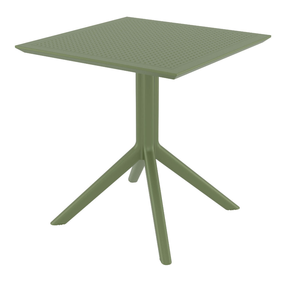 Compamia Loft Bistro Set 3 Piece with 27 inch Table Top in Black/Dark Gray/Taupe/Olive Green/White