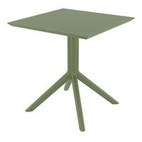 Compamia Loft Bistro Set 3 Piece with 27 inch Table Top in Black/Dark Gray/Taupe/Olive Green/White