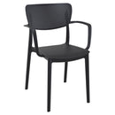 Compamia Loft Bistro Set 3 Piece with 24 inch Table Top in Black/Dark Gray/Taupe/Olive Green/White