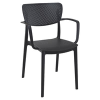 Compamia Loft Bistro Set 3 Piece with 24 inch Table Top in Black/Dark Gray/Taupe/Olive Green/White