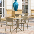 Compamia Loft Bistro Set 3 Piece with 24 inch Table Top in Black/Dark Gray/Taupe/Olive Green/White