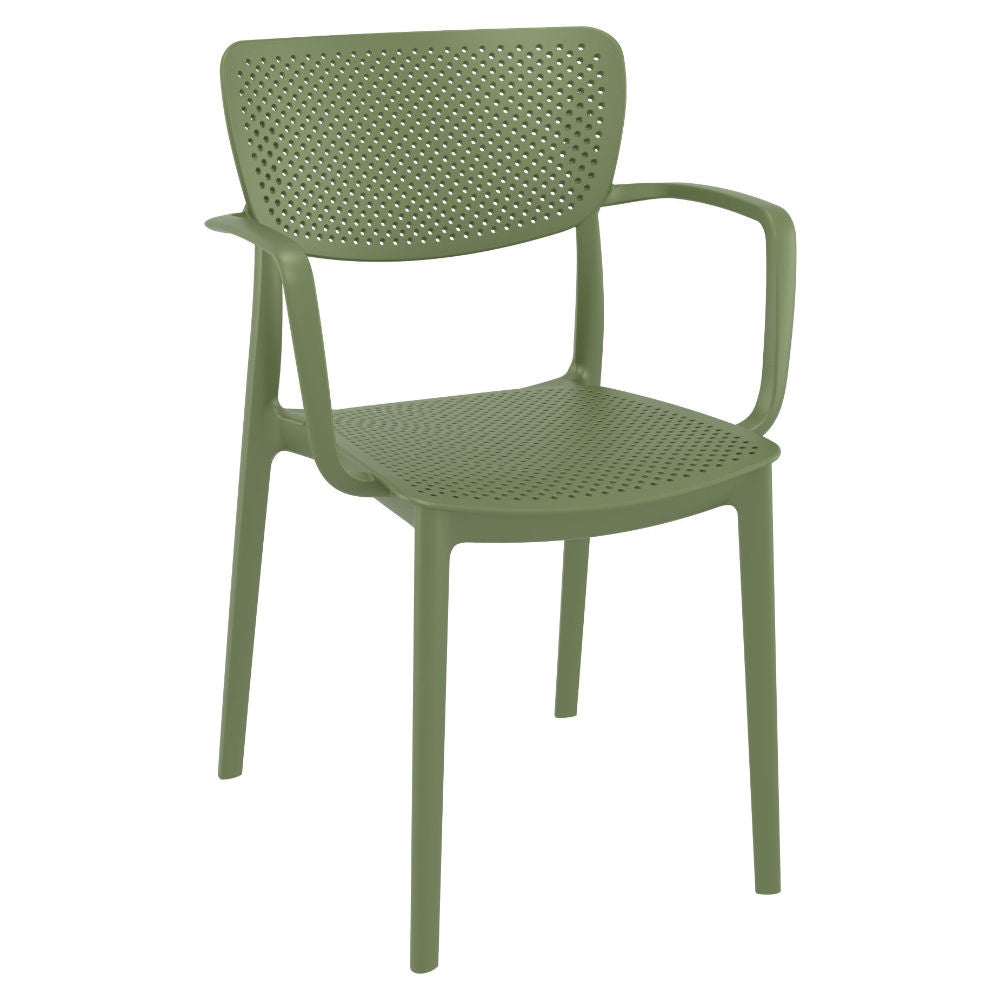 Compamia Loft Bistro Set 3 Piece with 24 inch Table Top in Black/Dark Gray/Taupe/Olive Green/White