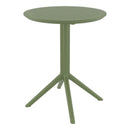 Compamia Loft Bistro Set 3 Piece with 24 inch Table Top in Black/Dark Gray/Taupe/Olive Green/White