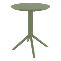 Compamia Loft Bistro Set 3 Piece with 24 inch Table Top in Black/Dark Gray/Taupe/Olive Green/White