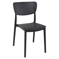 Compamia Lucy Outdoor Bistro Set 3 Piece with 24 inch Table Top Black/Dark Gray/Taupe/White