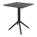 Compamia Lucy Outdoor Bistro Set 3 Piece with 24 inch Table Top Black/Dark Gray/Taupe/White