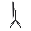 Compamia Lucy Outdoor Bistro Set 3 Piece with 24 inch Table Top Black/Dark Gray/Taupe/White