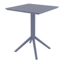 Compamia Lucy Outdoor Bistro Set 3 Piece with 24 inch Table Top Black/Dark Gray/Taupe/White