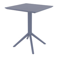 Compamia Lucy Outdoor Bistro Set 3 Piece with 24 inch Table Top Black/Dark Gray/Taupe/White