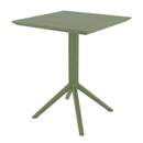 Compamia Lucy Outdoor Bistro Set 3 Piece with 24/27/31 inch Table Top in Olive Green/Black/Dark Gray/Taupe/White