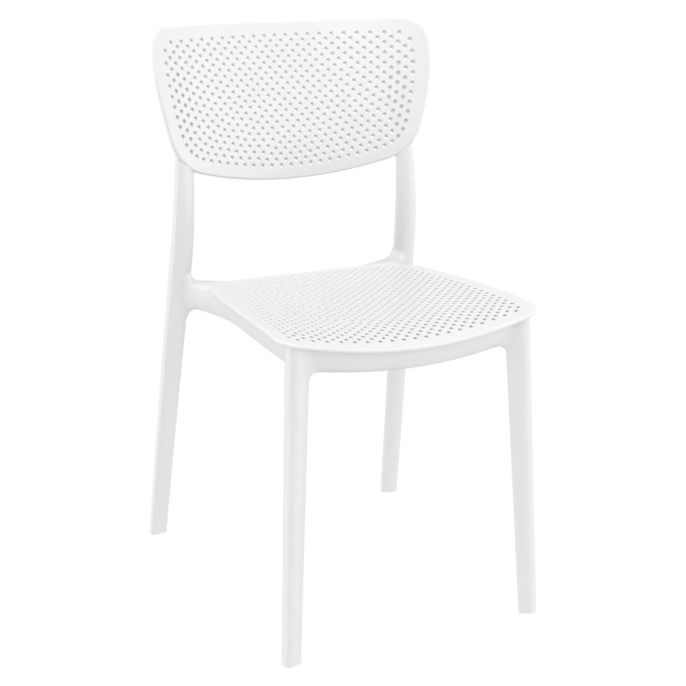Compamia Lucy Outdoor Bistro Set 3 Piece with 24 inch Table Top Black/Dark Gray/Taupe/White