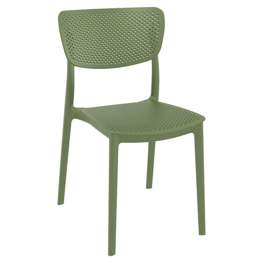 Compamia Lucy Bistro Set 3 Piece with 24 inch Table Top in Black/Dark Gray/Taupe/Olive Green/White