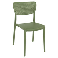 Compamia Lucy Bistro Set 3 Piece with 24 inch Table Top in Black/Dark Gray/Taupe/Olive Green/White